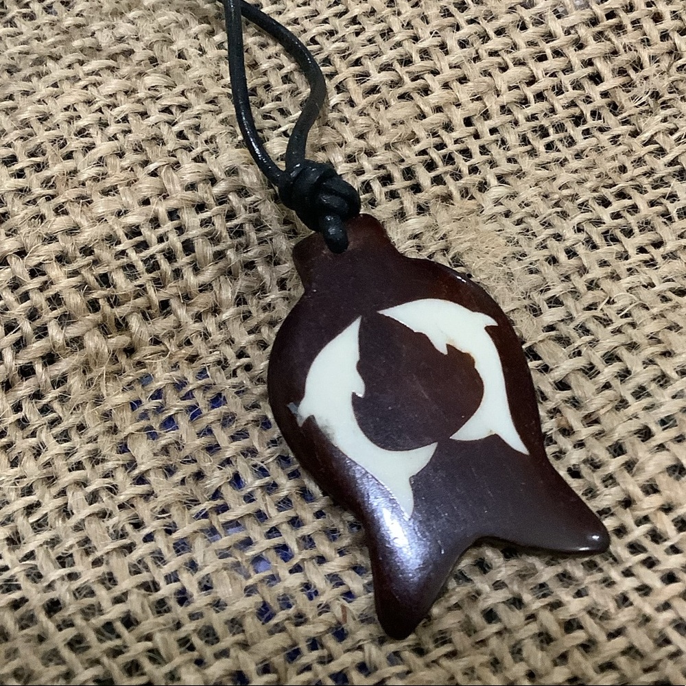 Handmade Beach surf dolphin boho necklace